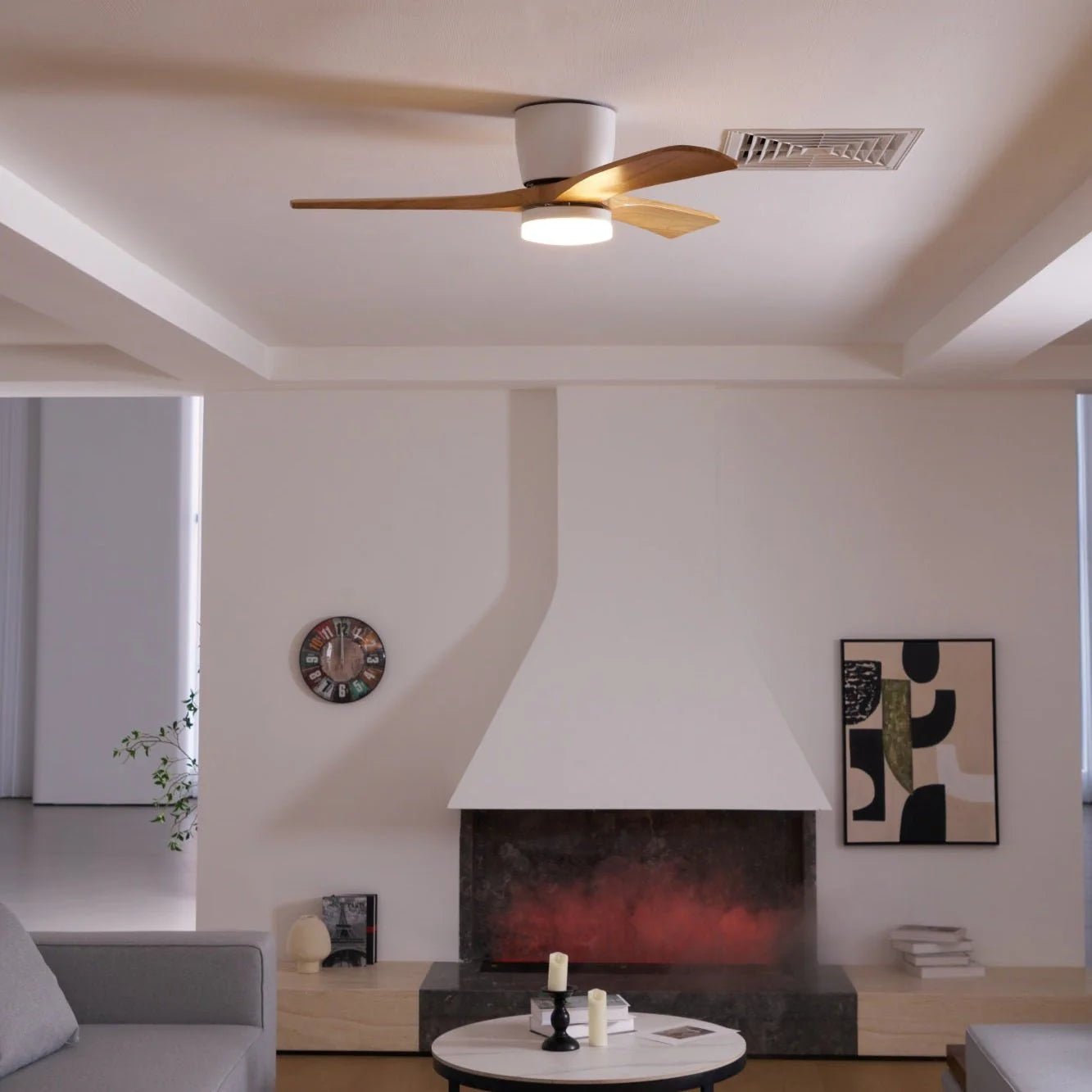 Nordic Wooden 42"/48"/52" Ceiling Fan Light - Yiarolight