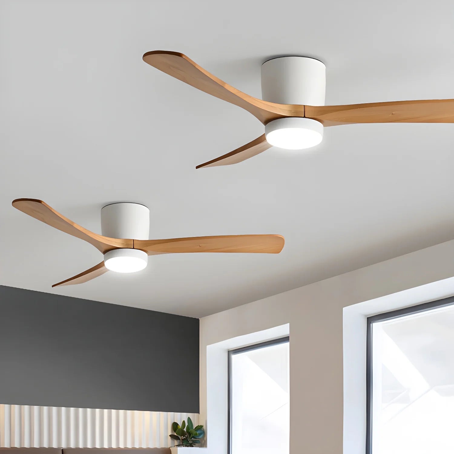 Nordic Wooden 42"/48"/52" Ceiling Fan Light - Yiarolight