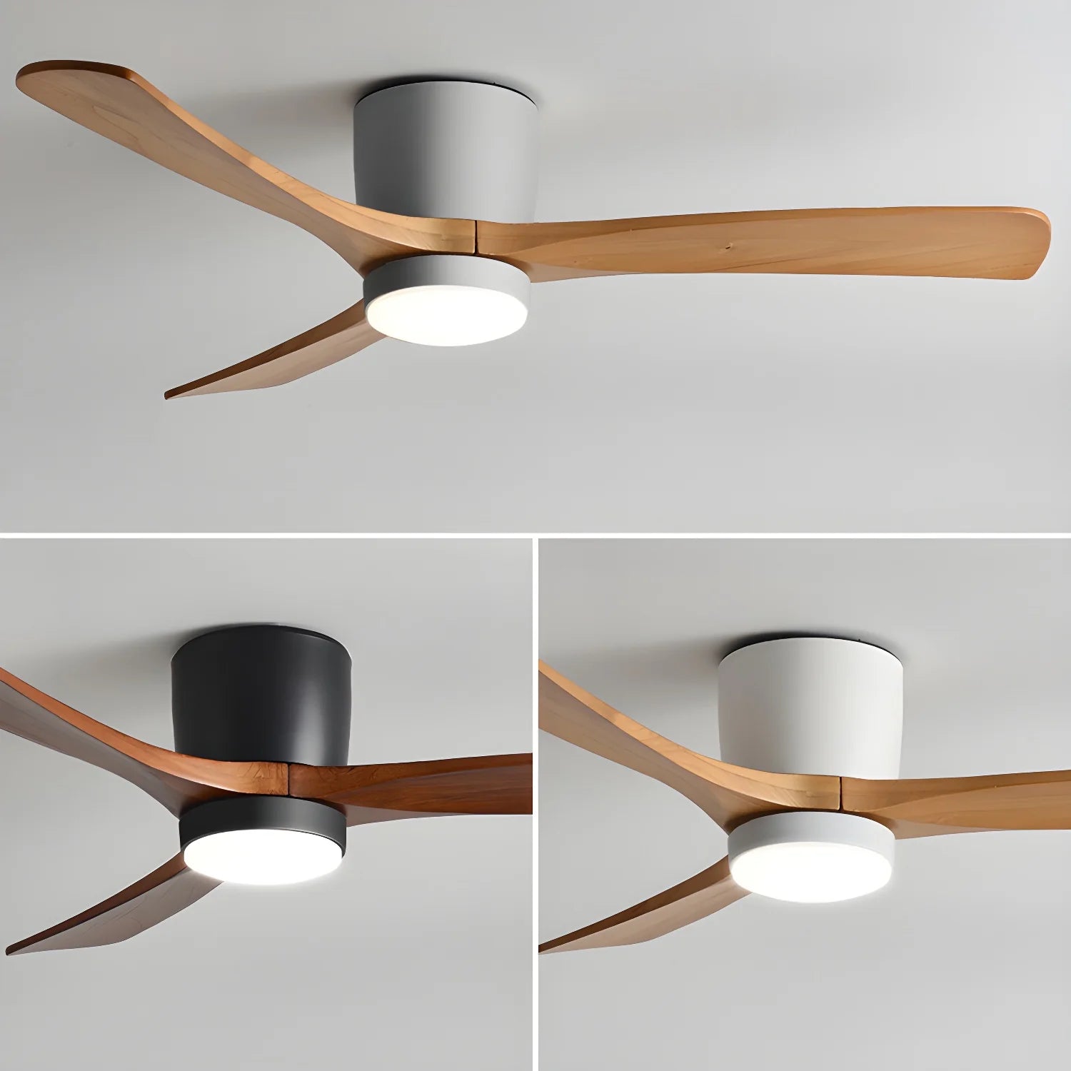 Nordic Wooden 42"/48"/52" Ceiling Fan Light - Yiarolight
