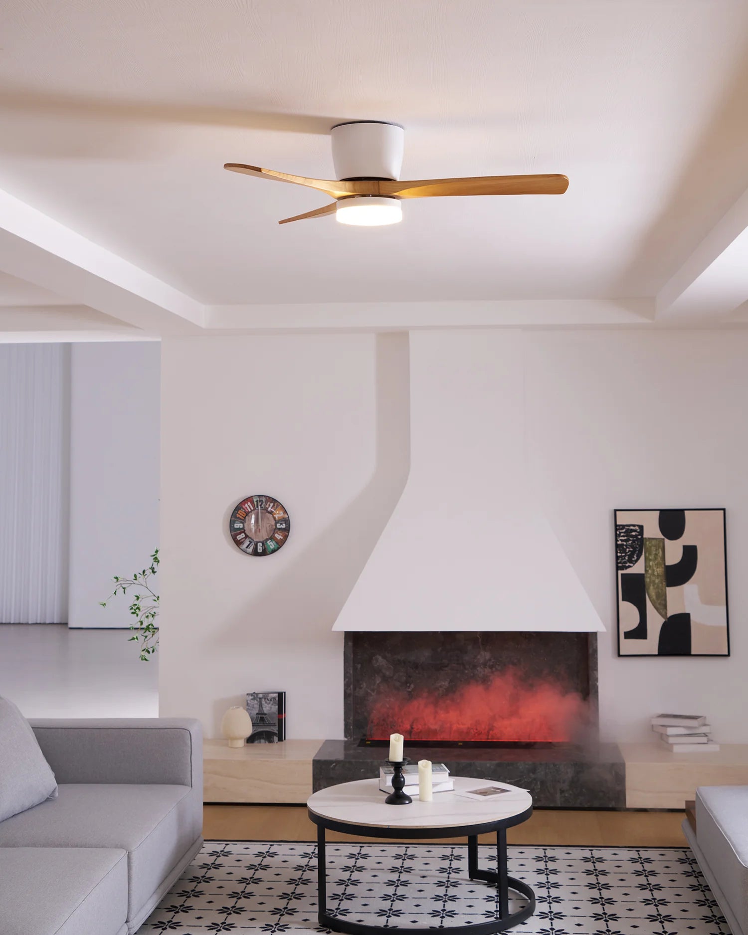 Nordic Wooden 42"/48"/52" Ceiling Fan Light - Yiarolight