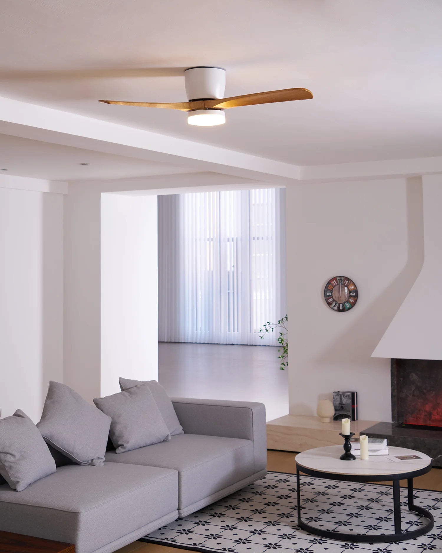 Nordic Wooden 42"/48"/52" Ceiling Fan Light - Yiarolight