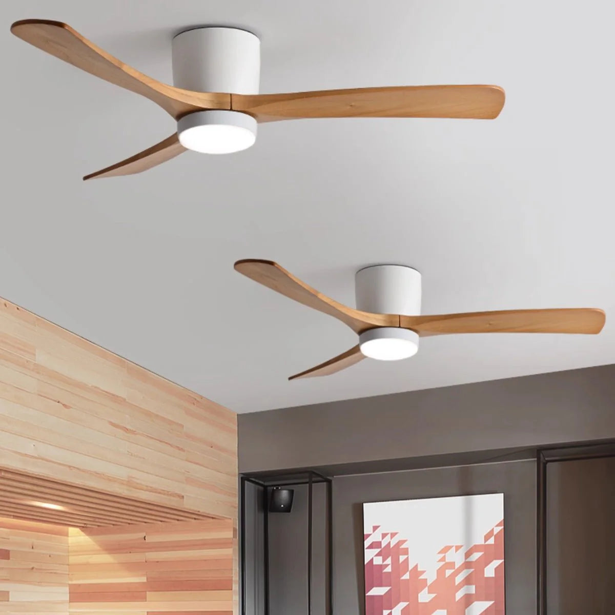 Nordic Wooden 42"/48"/52" Ceiling Fan Light - Yiarolight
