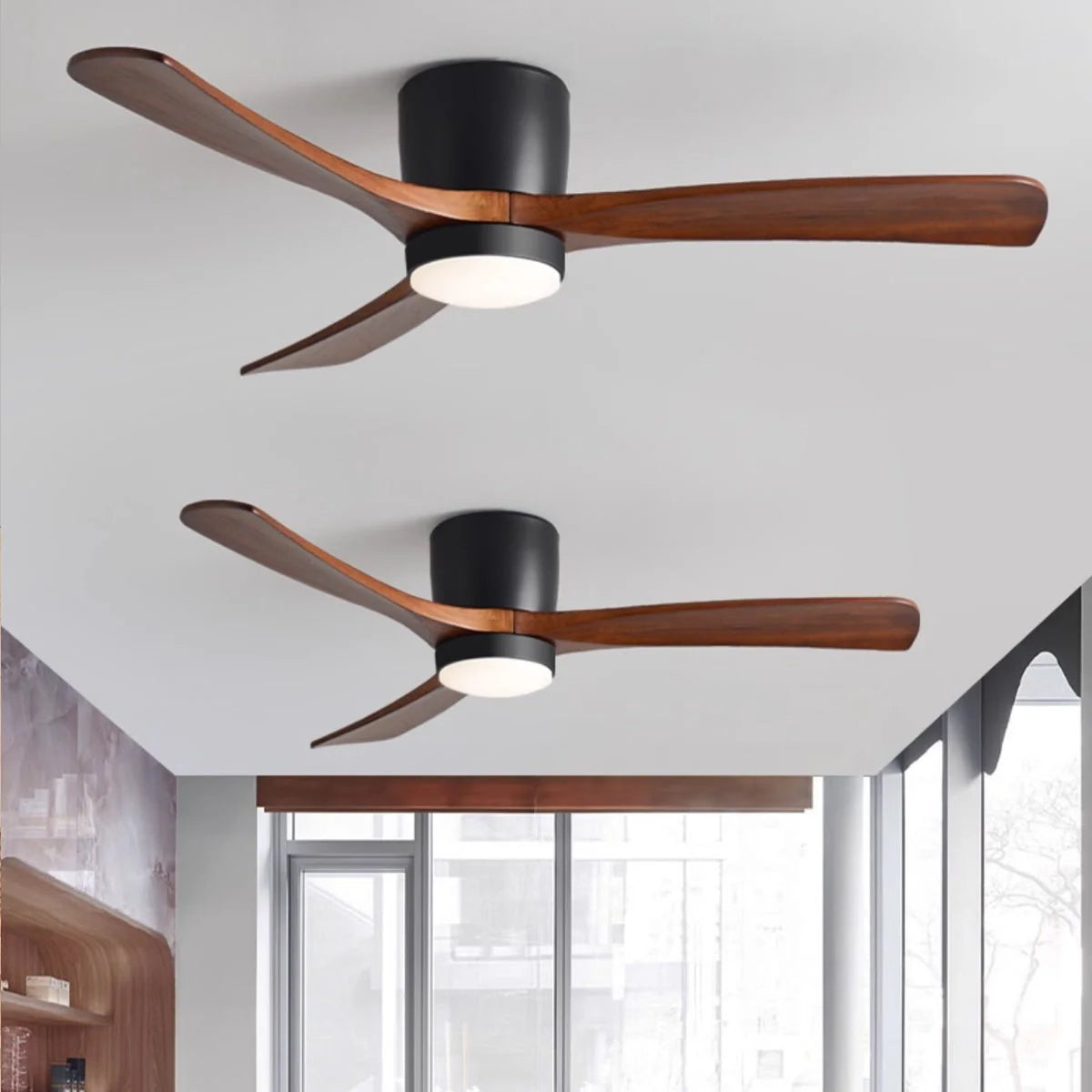 Nordic Wooden 42"/48"/52" Ceiling Fan Light - Yiarolight