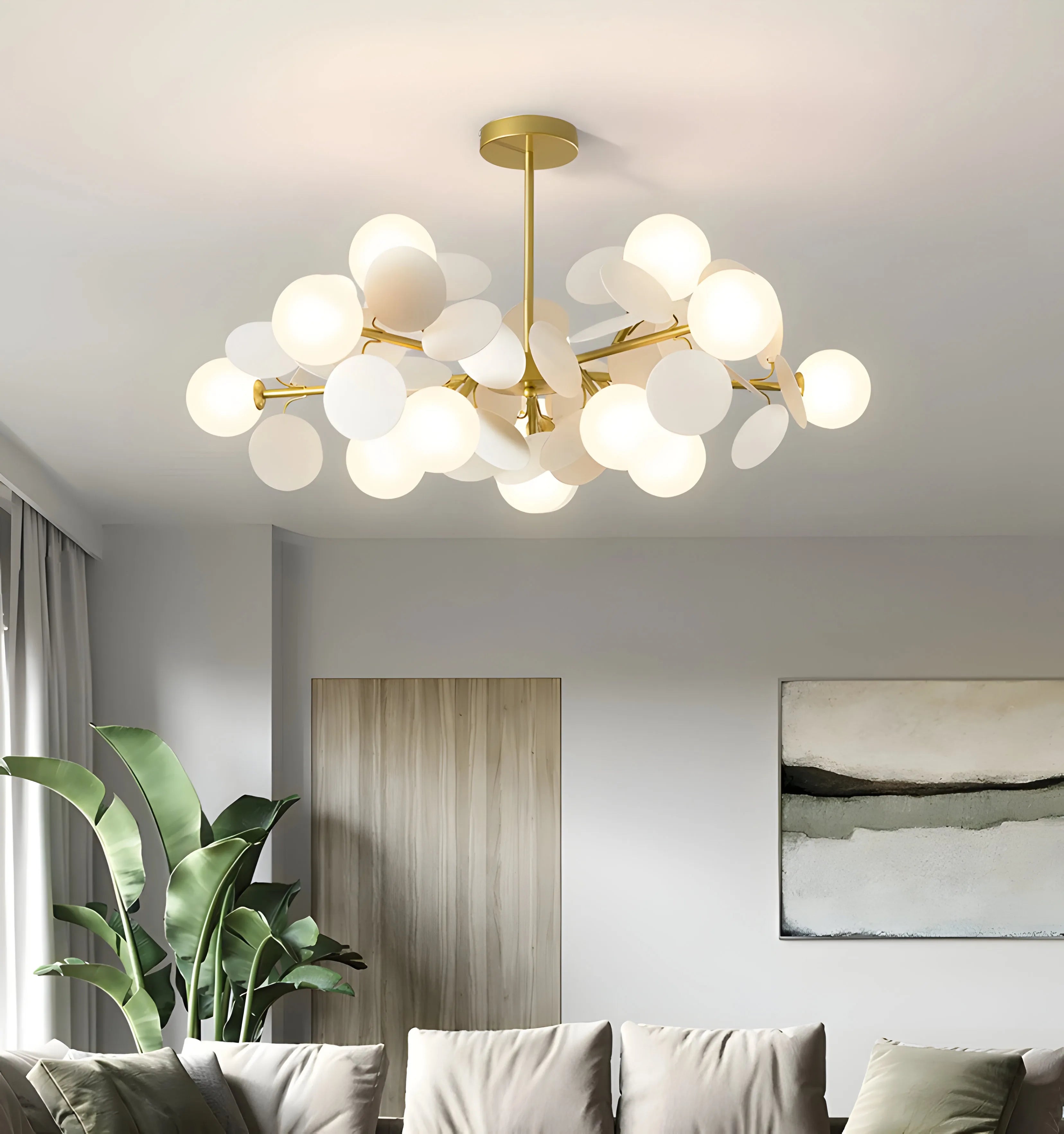 Off White Tree Chandelier - Yiarolight