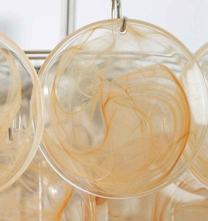 Orange Murano Disc Chandelier - Yiarolight