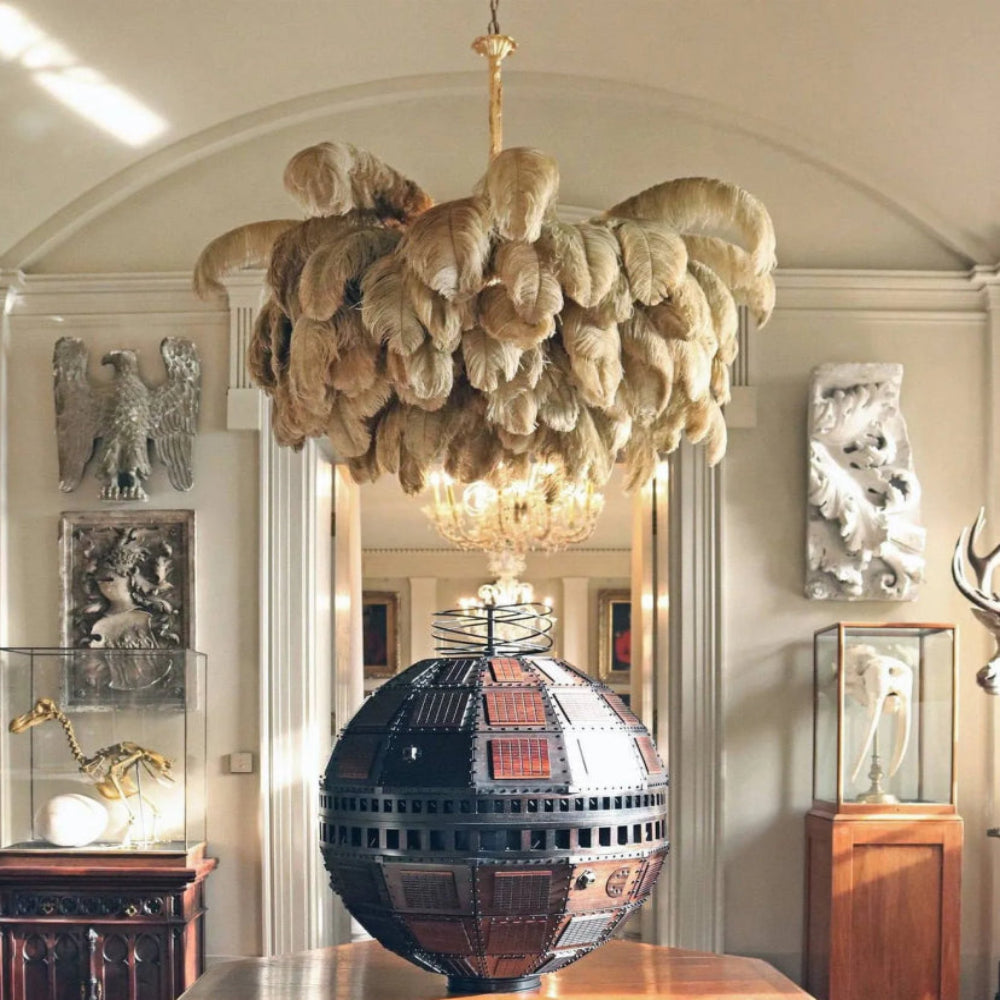 Ostrich Feather Chandelier - Yiarolight