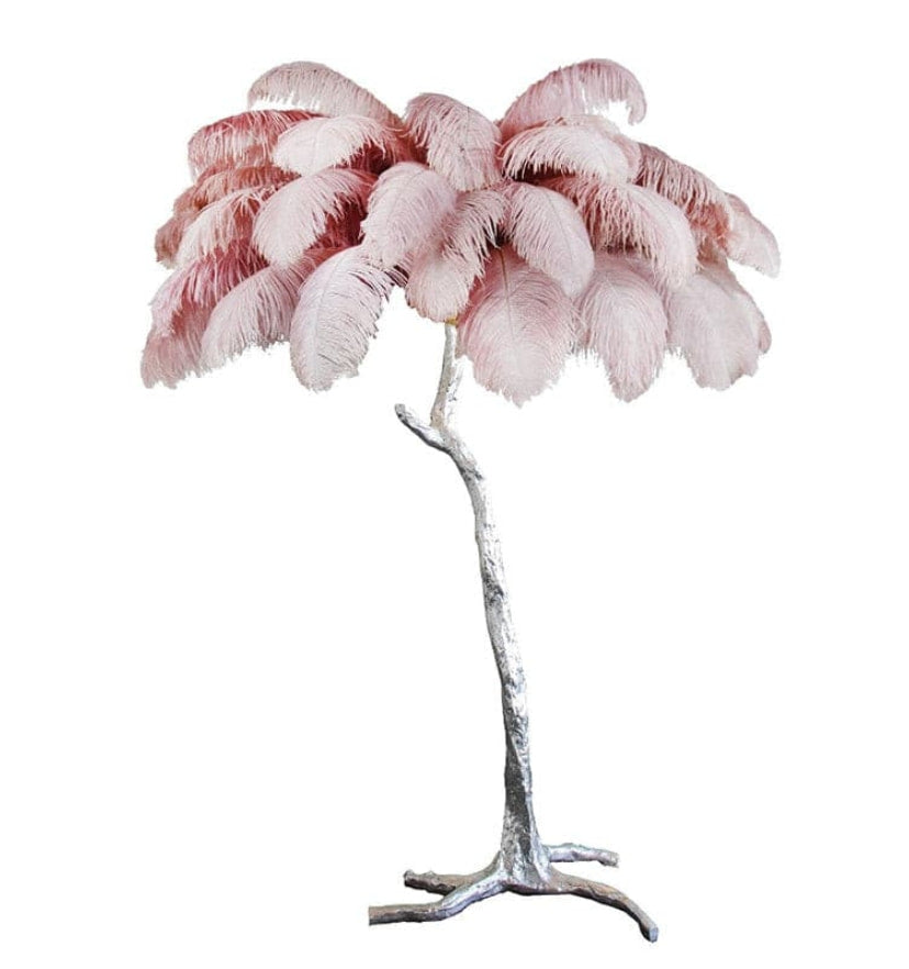 Ostrich Feather Brass Floor Lamp - Yiarolight