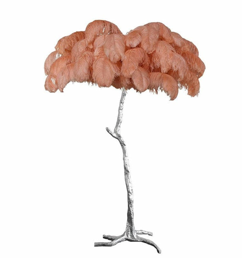 Ostrich Feather Brass Floor Lamp - Yiarolight