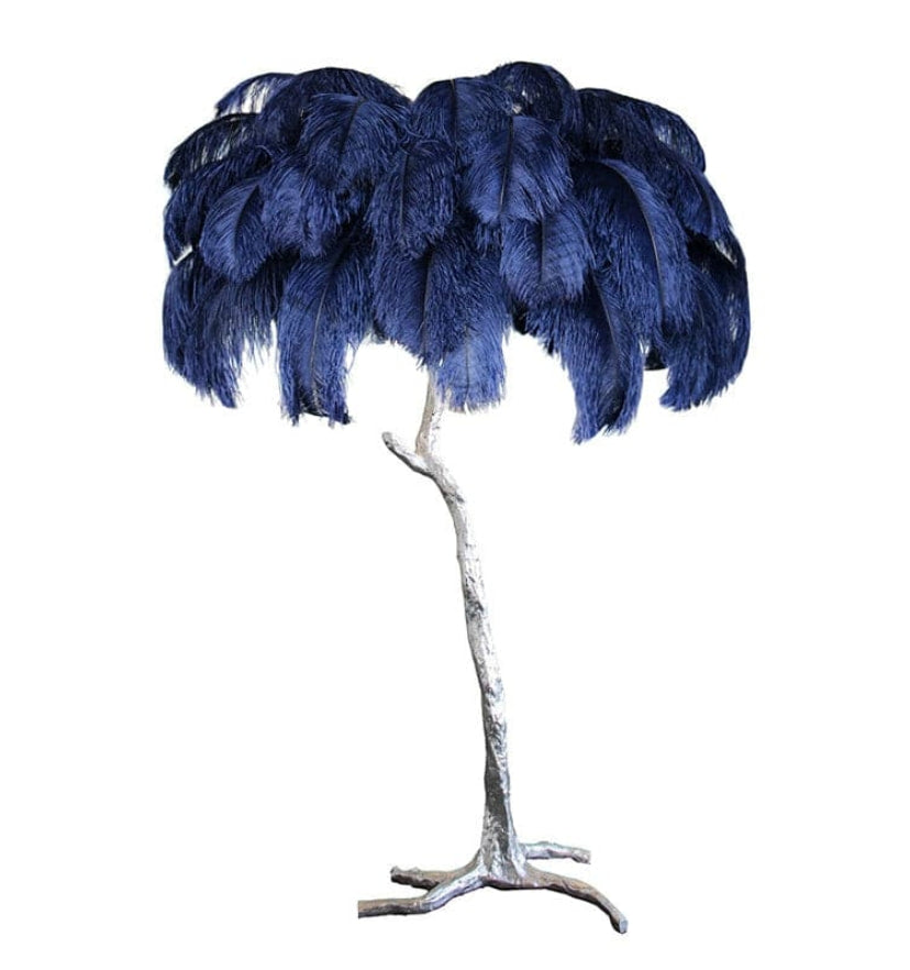 Ostrich Feather Brass Floor Lamp - Yiarolight