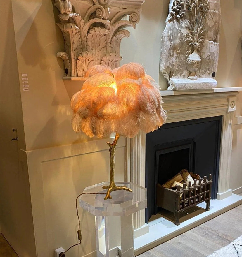 Ostrich Feather Table Lamp - Yiarolight