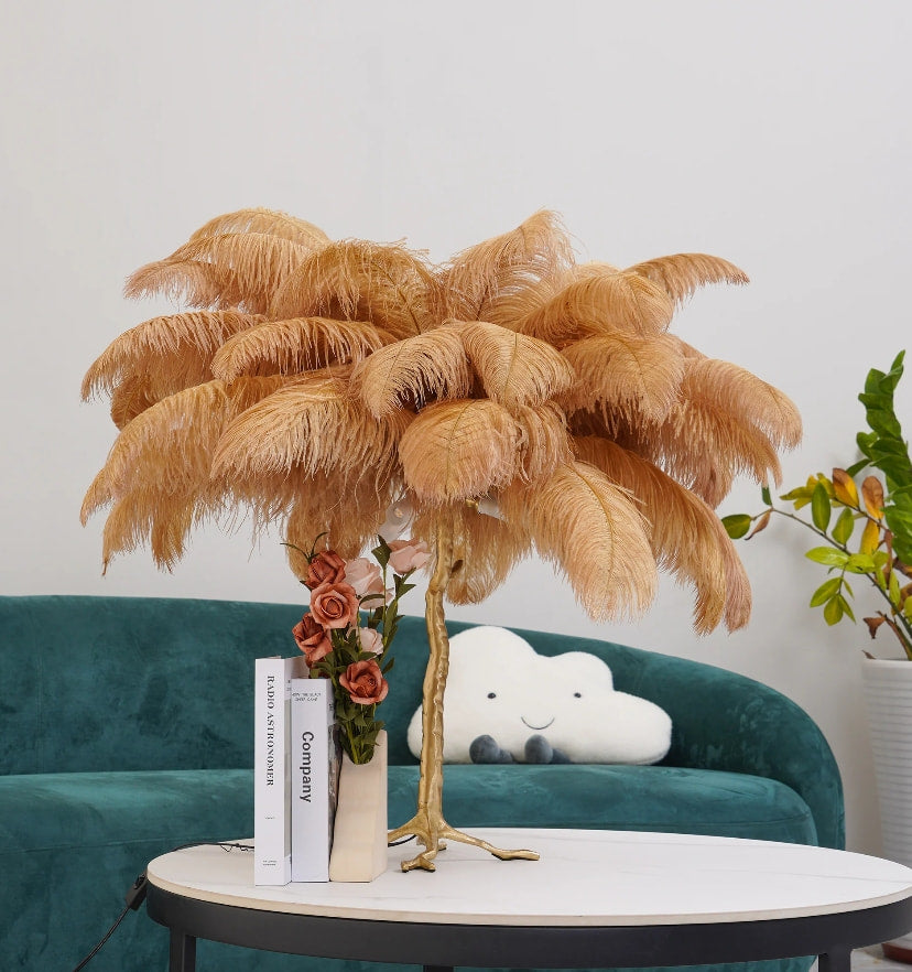Ostrich Feather Table Lamp - Yiarolight