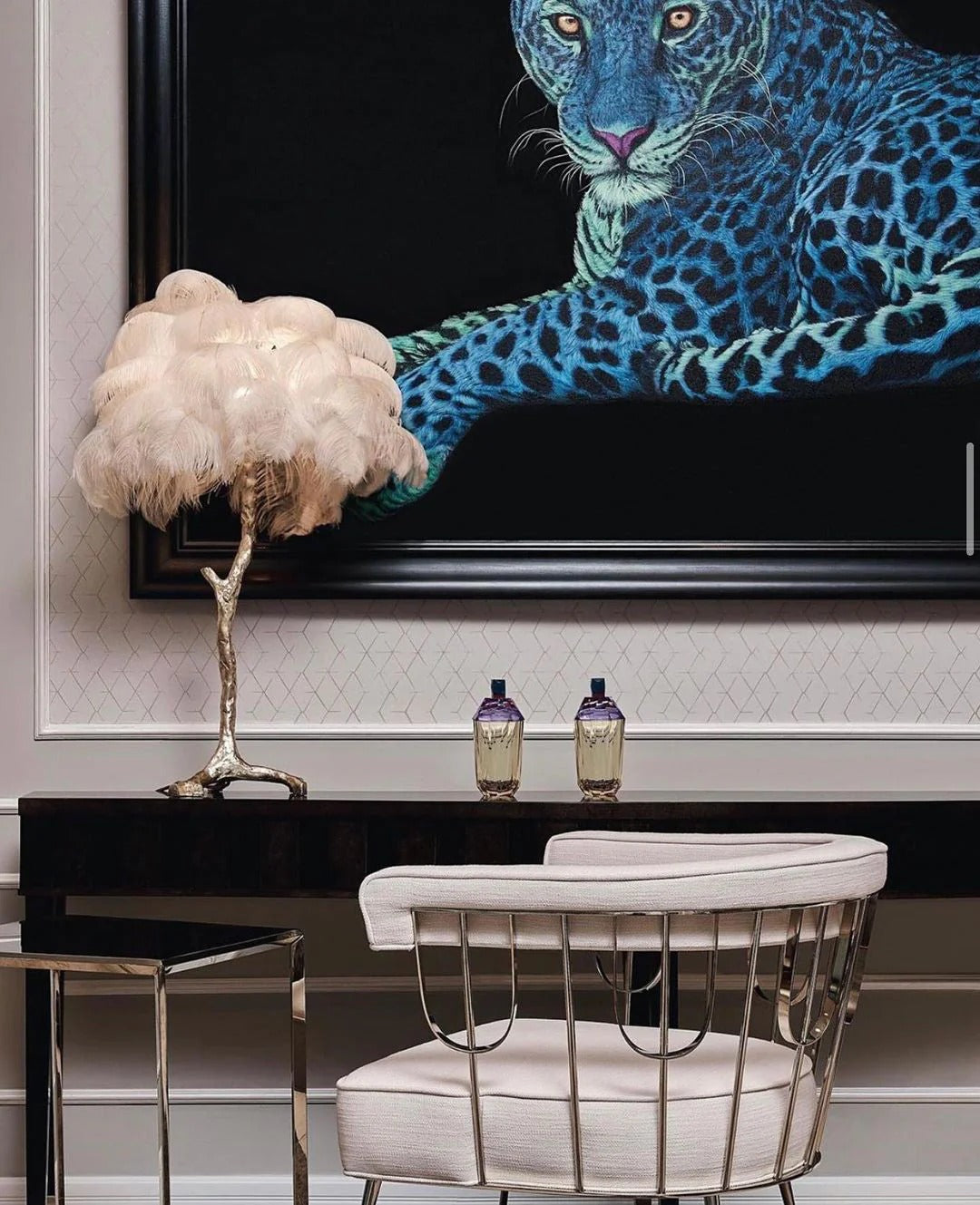 Ostrich Feather Table Lamp - Yiarolight