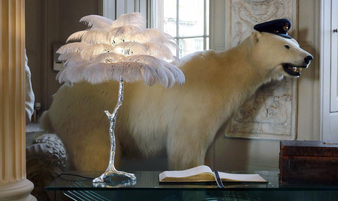 Ostrich Feather Table Lamp - Yiarolight