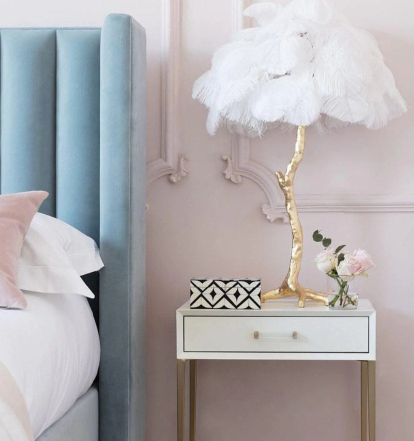 Ostrich Feather Table Lamp - Yiarolight
