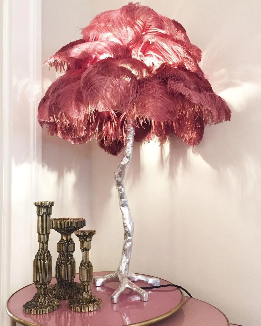 Ostrich Feather Table Lamp - Yiarolight