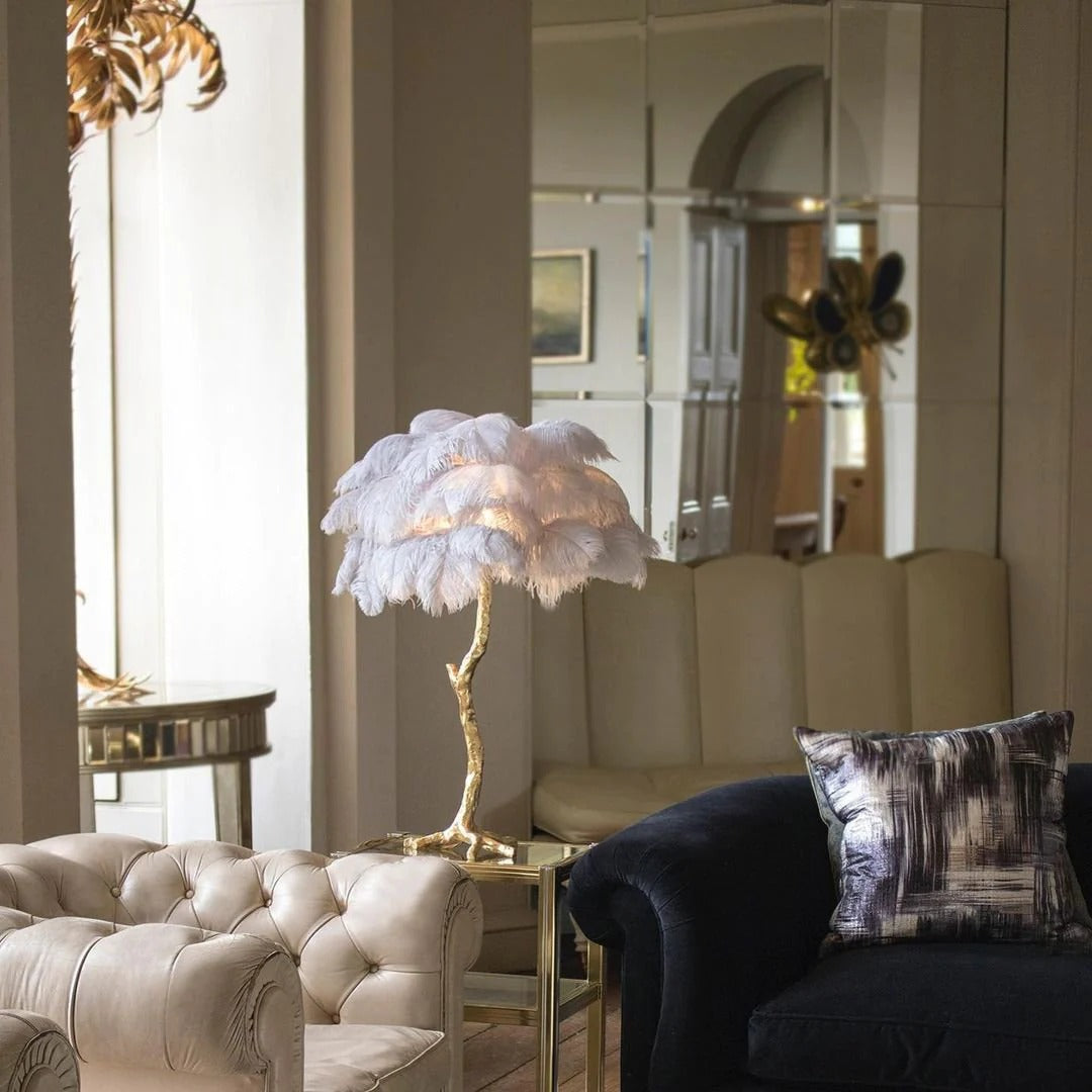 Ostrich Feather Table Lamp - Yiarolight