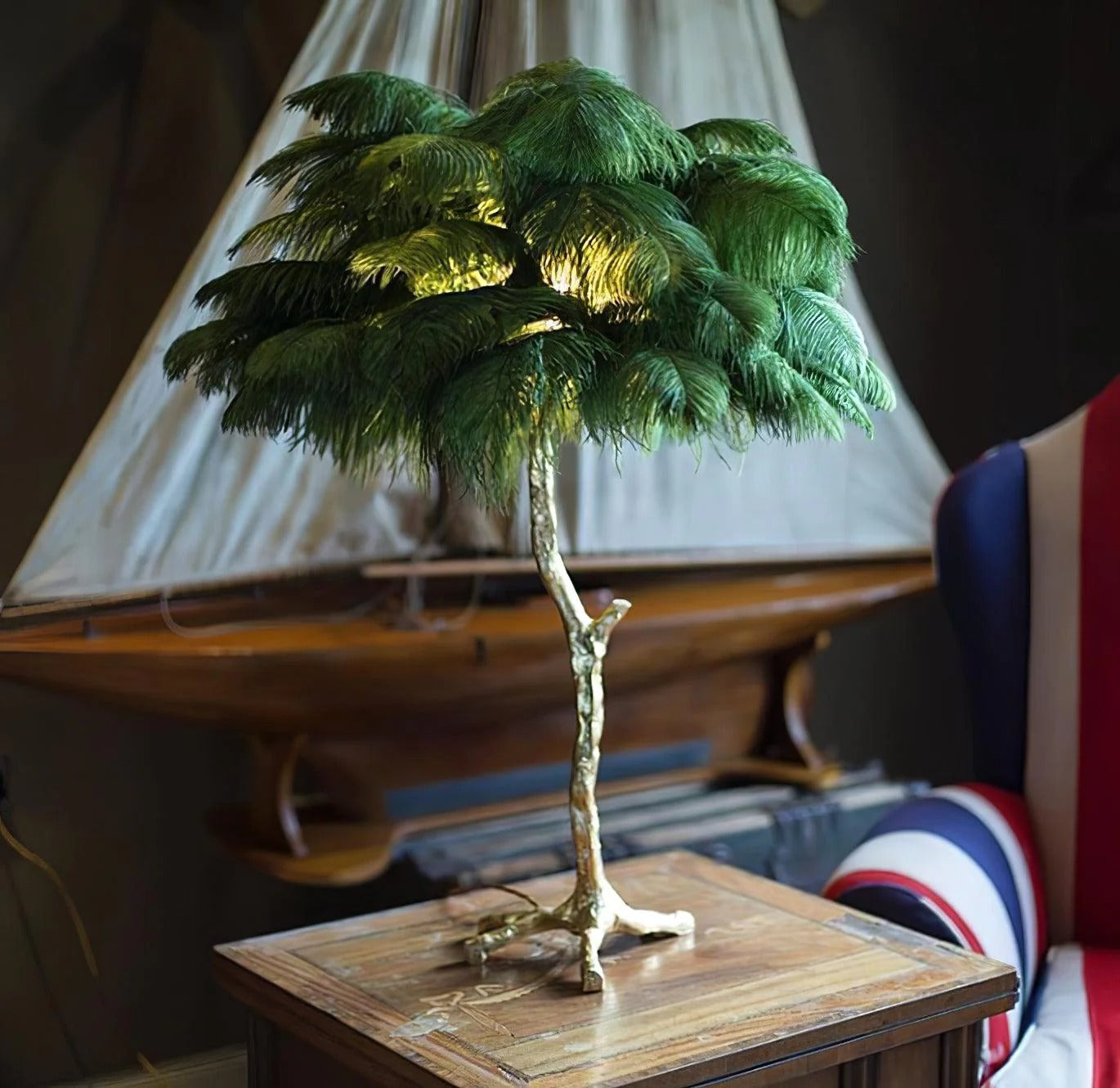 Ostrich Feather Table Lamp - Yiarolight