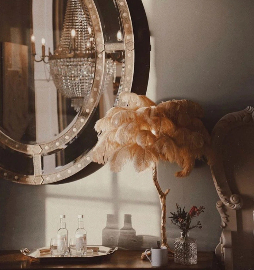 Ostrich Feather Table Lamp - Yiarolight