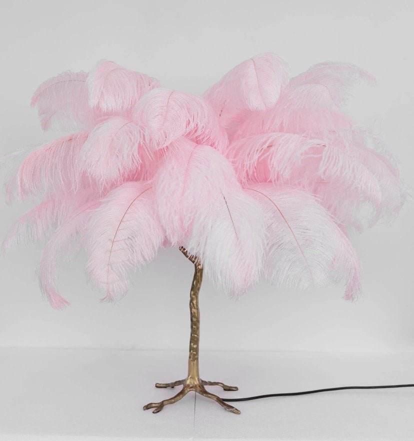 Ostrich Feather Table Lamp - Yiarolight