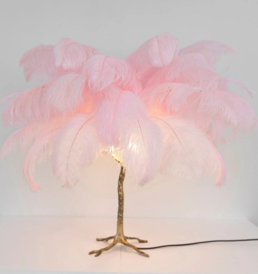 Ostrich Feather Table Lamp - Yiarolight