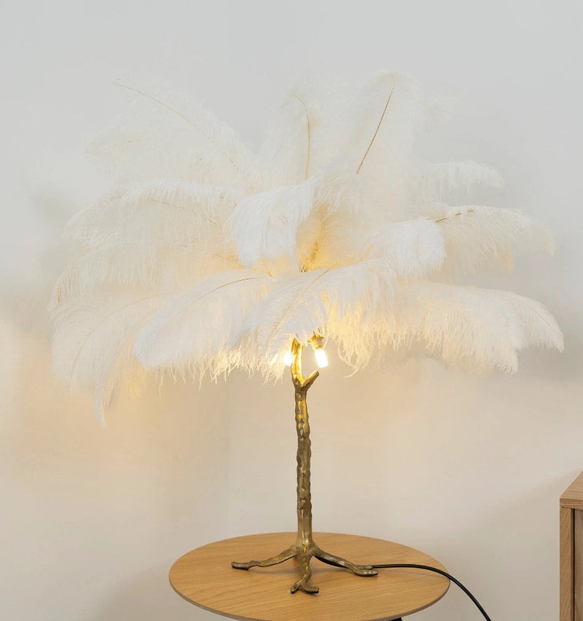 Ostrich Feather Table Lamp - Yiarolight
