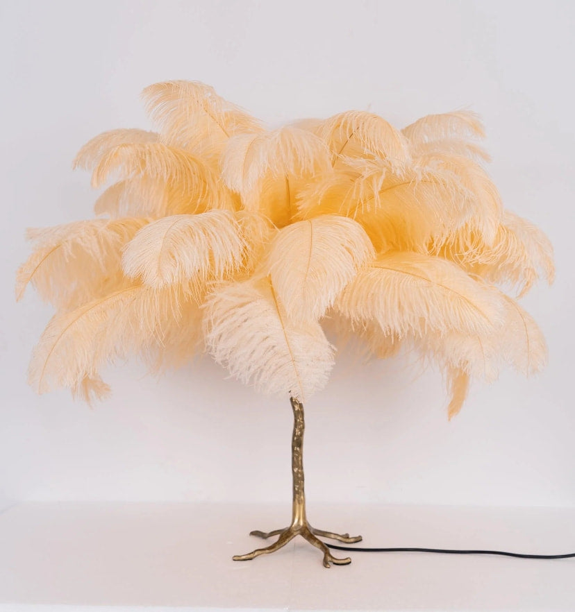 Ostrich Feather Table Lamp - Yiarolight