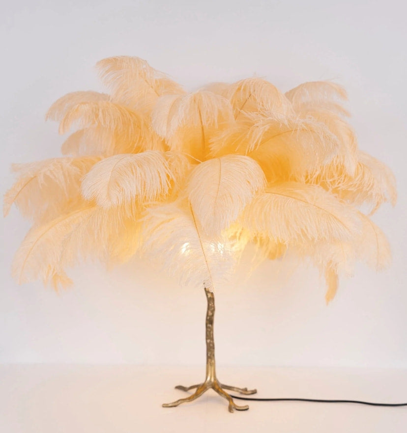 Ostrich Feather Table Lamp - Yiarolight