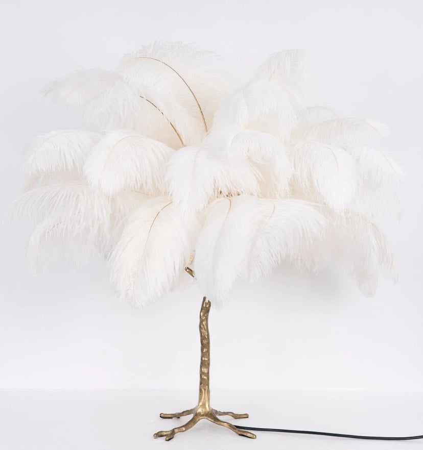 Ostrich Feather Table Lamp - Yiarolight