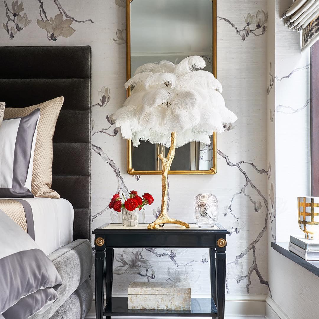 Ostrich Feather Table Lamp - Yiarolight