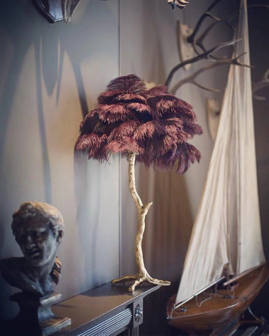 Ostrich Feather Table Lamp - Yiarolight