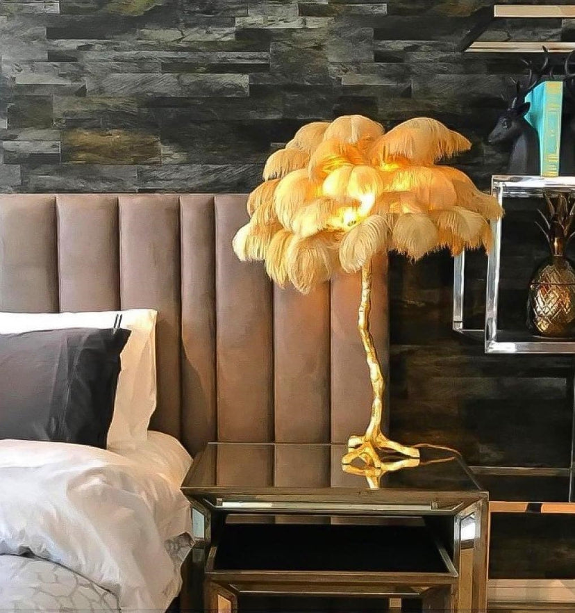 Ostrich Feather Table Lamp - Yiarolight