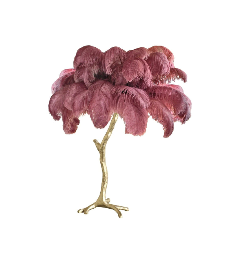 Ostrich Feather Table Lamp - Yiarolight