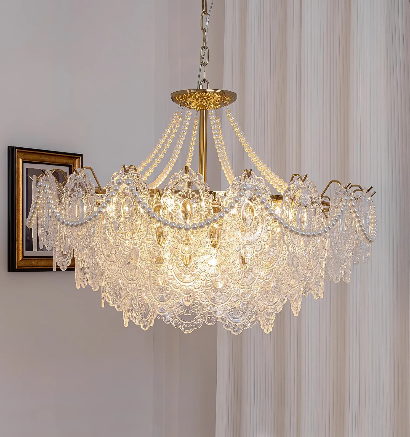 Pearls Glass Chandelier - Yiarolight