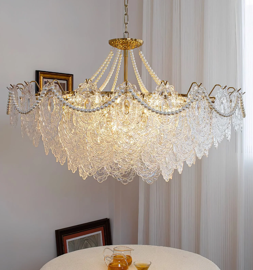 Pearls Glass Chandelier - Yiarolight