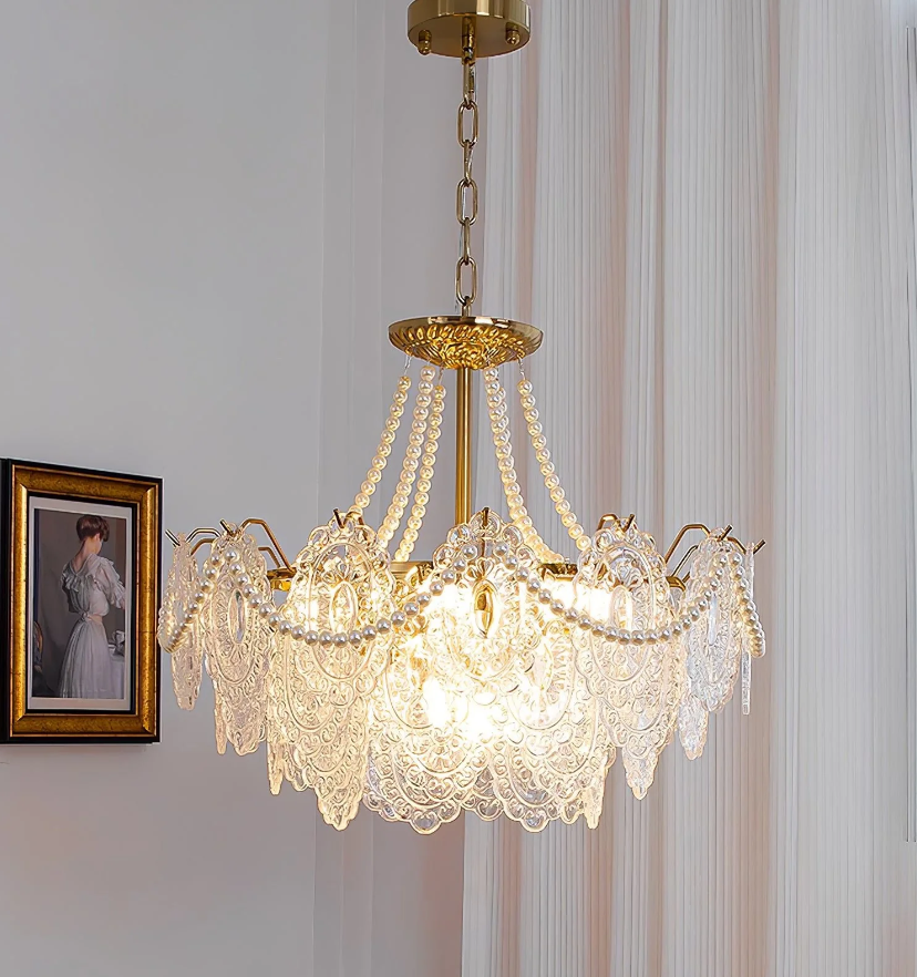 Pearls Glass Chandelier - Yiarolight