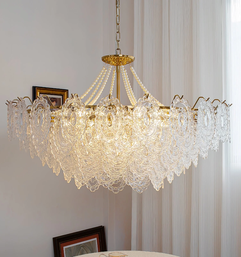 Pearls Glass Chandelier - Yiarolight
