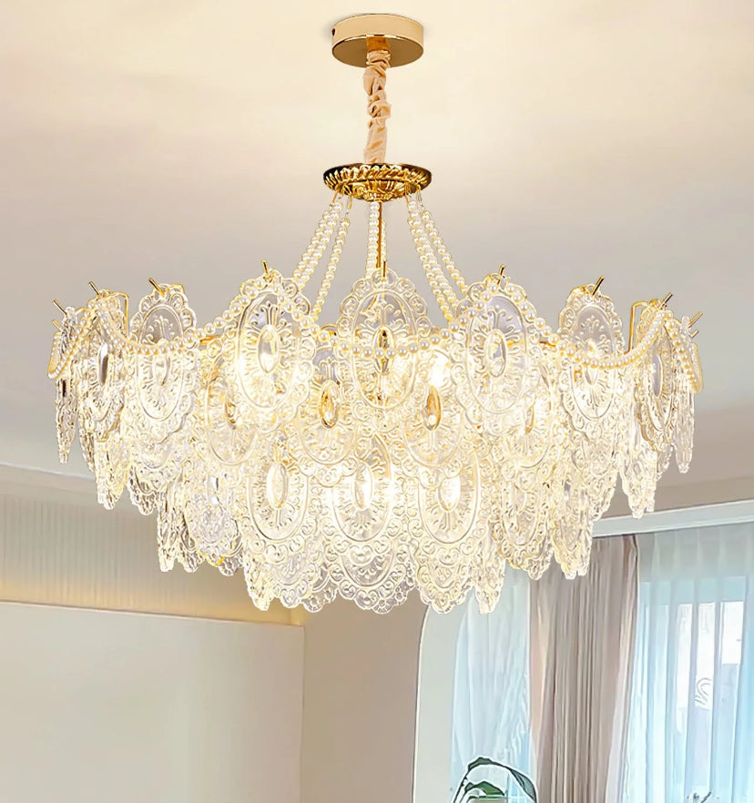 Pearls Glass Chandelier - Yiarolight