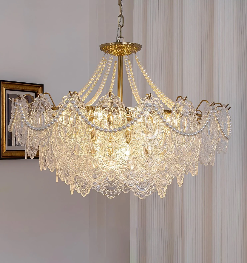 Pearls Glass Chandelier - Yiarolight