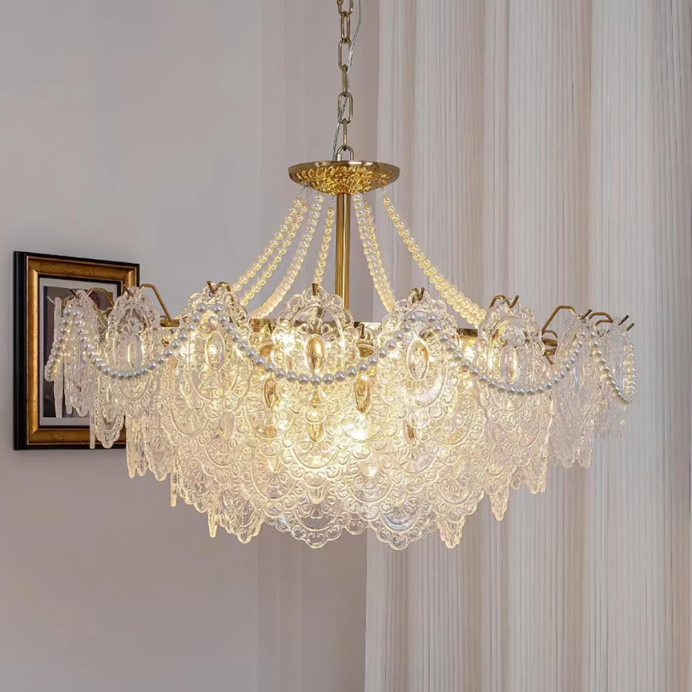 Pearls Glass Chandelier - Yiarolight