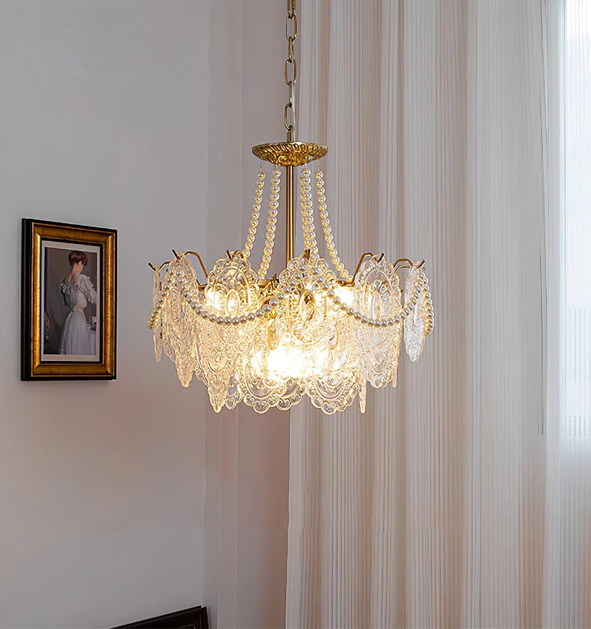 Pearls Glass Chandelier - Yiarolight