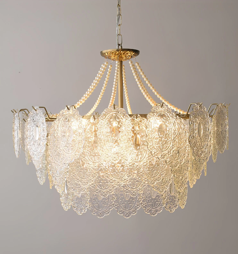 Pearls Glass Chandelier - Yiarolight