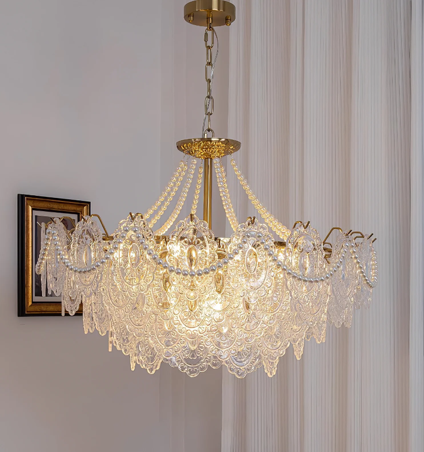 Pearls Glass Chandelier - Yiarolight