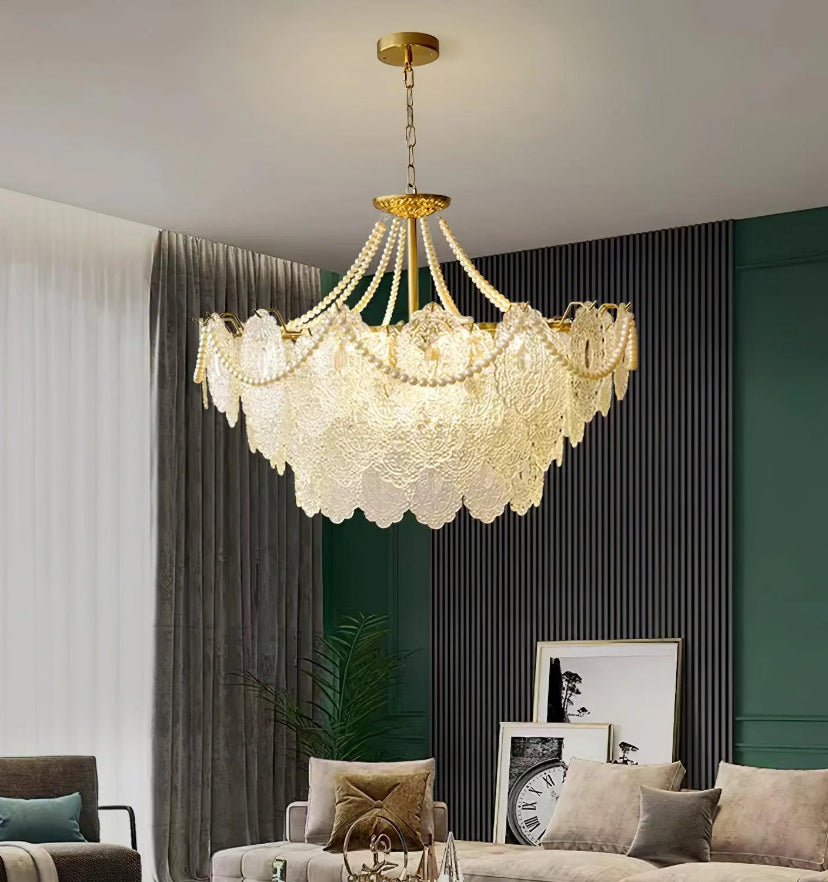 Pearls Glass Chandelier - Yiarolight