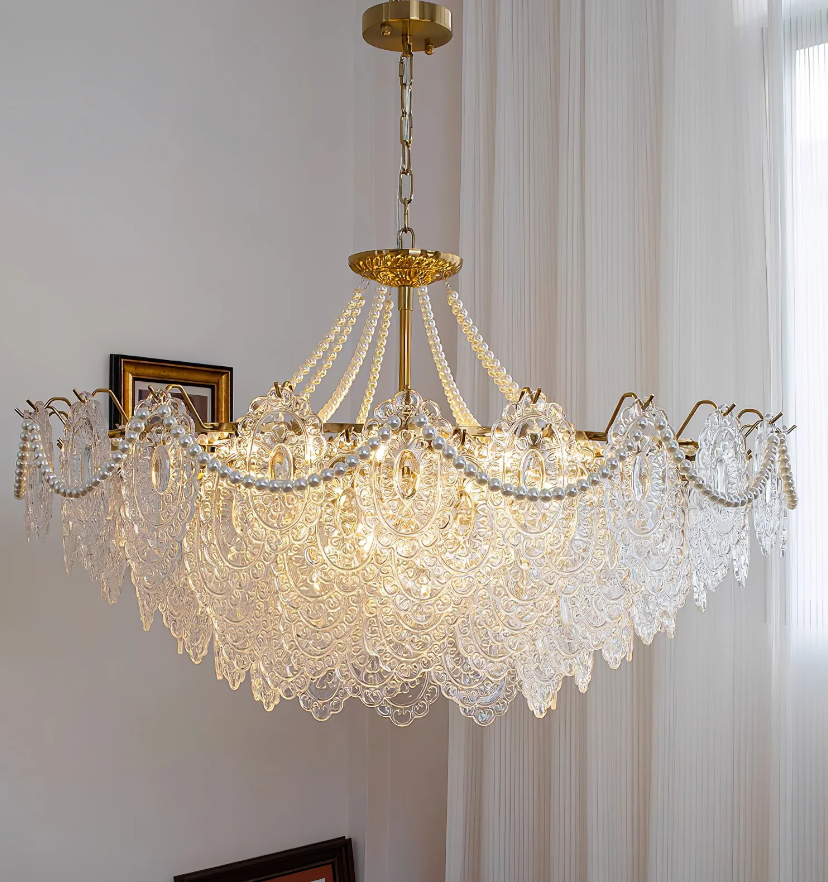Pearls Glass Chandelier - Yiarolight
