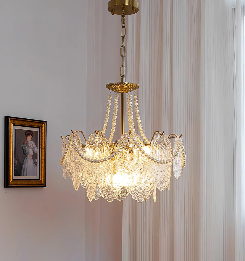Pearls Glass Chandelier - Yiarolight