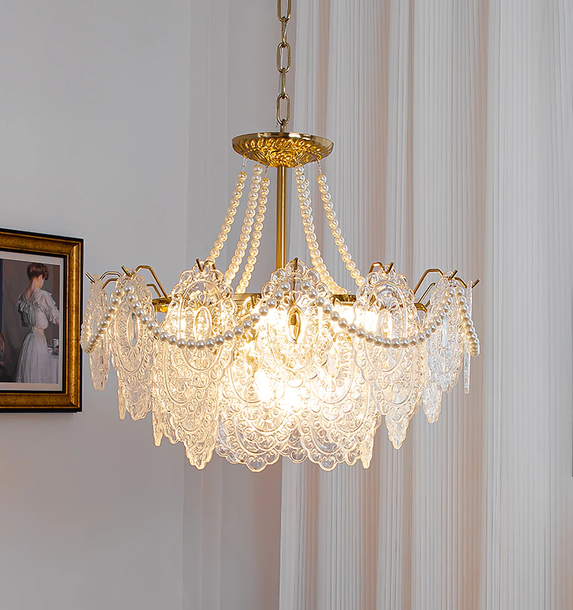 Pearls Glass Chandelier - Yiarolight
