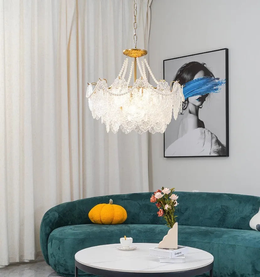 Pearls Glass Chandelier - Yiarolight