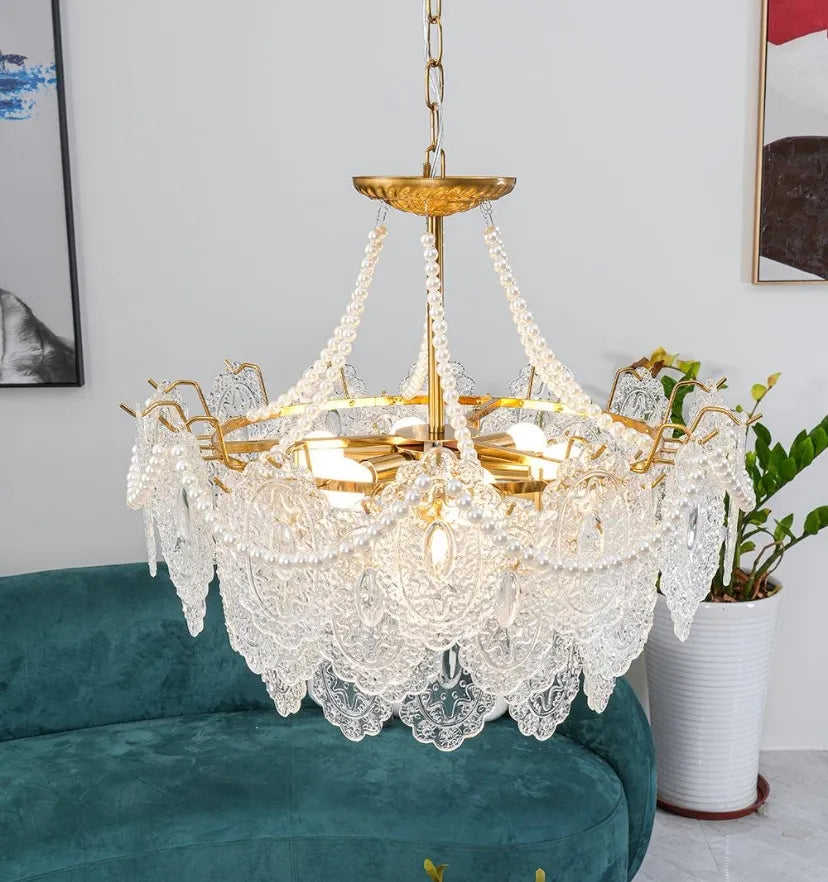 Pearls Glass Chandelier - Yiarolight