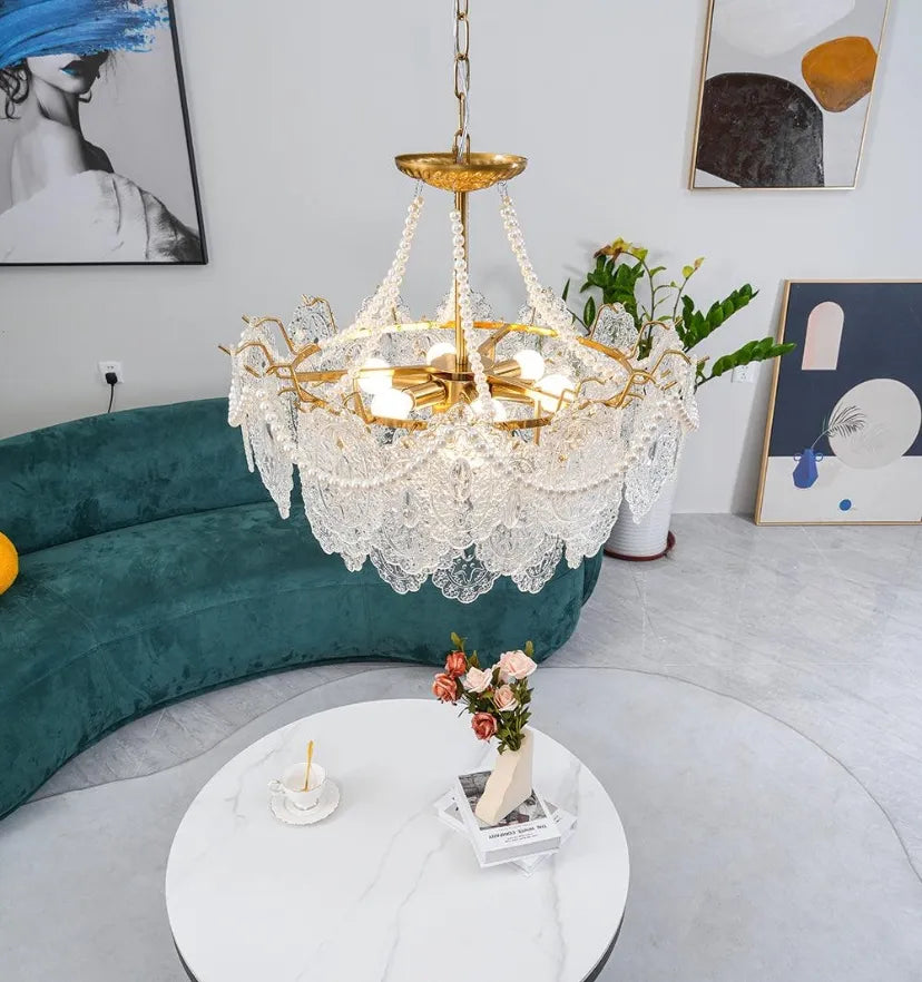 Pearls Glass Chandelier - Yiarolight