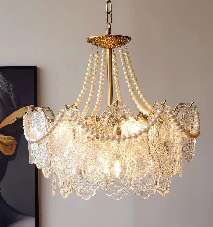 Pearls Glass Chandelier - Yiarolight
